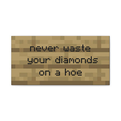 Never Waste Your Diamonds On A Hoe