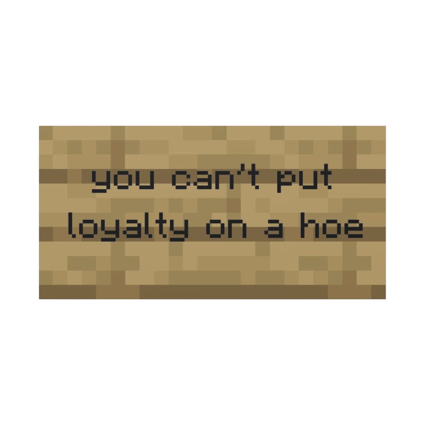 You cant put loyalty on a hoe